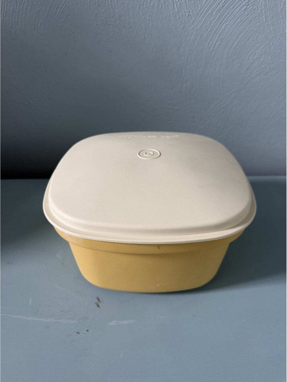 Vintage Tupperware Harvest Gold Steam N Store With Lid NO Strainer